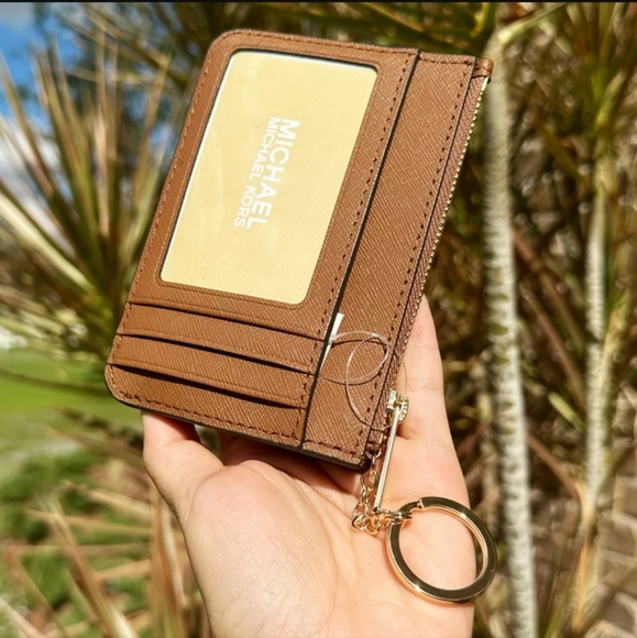 🆕️Michael Kors Jet Set Travel Small Top Zip Coin Pouch with ID Holder Saffiano - Picture 4 of 5